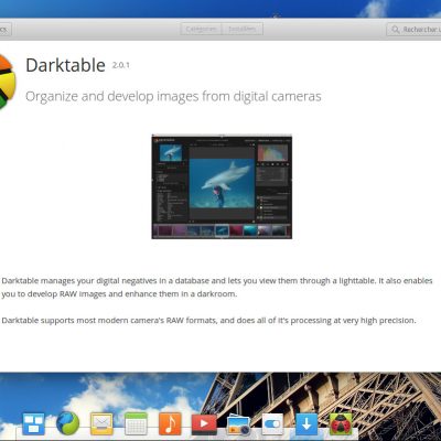 Installer Darktable à partir de l'AppCenter