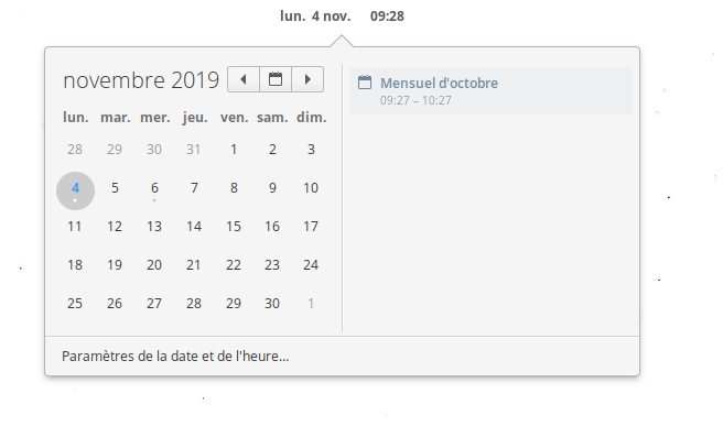 Date & Time indicator screenshot